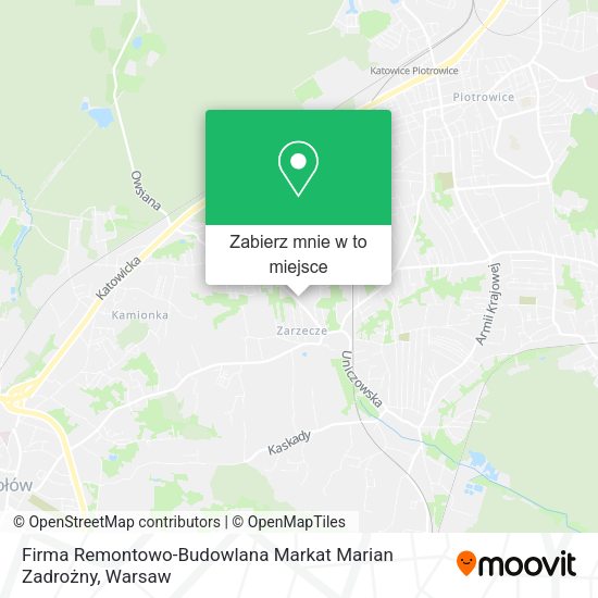 Mapa Firma Remontowo-Budowlana Markat Marian Zadrożny