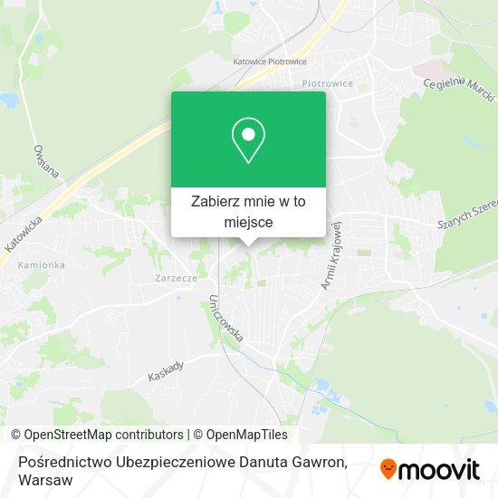 Mapa Pośrednictwo Ubezpieczeniowe Danuta Gawron