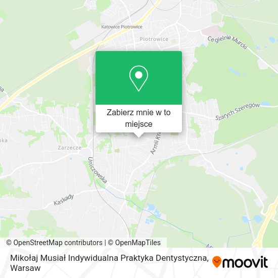 Mapa Mikołaj Musiał Indywidualna Praktyka Dentystyczna