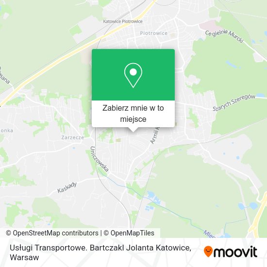 Mapa Usługi Transportowe. Bartczakl Jolanta Katowice