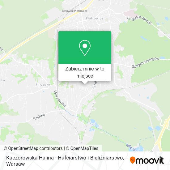 Mapa Kaczorowska Halina - Hafciarstwo i Bieliźniarstwo