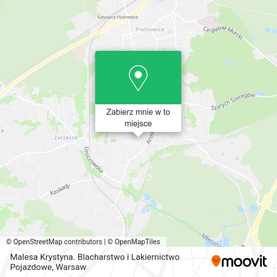 Mapa Malesa Krystyna. Blacharstwo i Lakiernictwo Pojazdowe