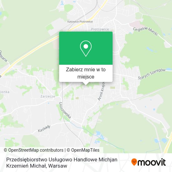 Mapa Przedsiębiorstwo Usługowo Handlowe Michjan Krzemień Michał