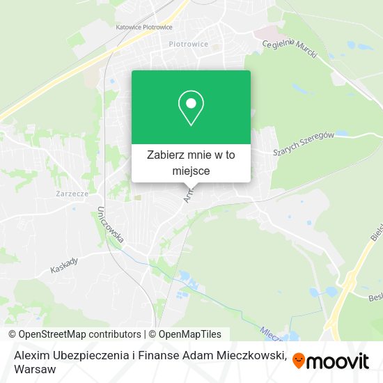 Mapa Alexim Ubezpieczenia i Finanse Adam Mieczkowski