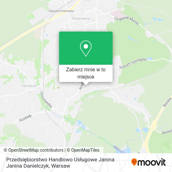 Mapa Przedsiębiorstwo Handlowo Usługowe Janina Janina Danielczyk