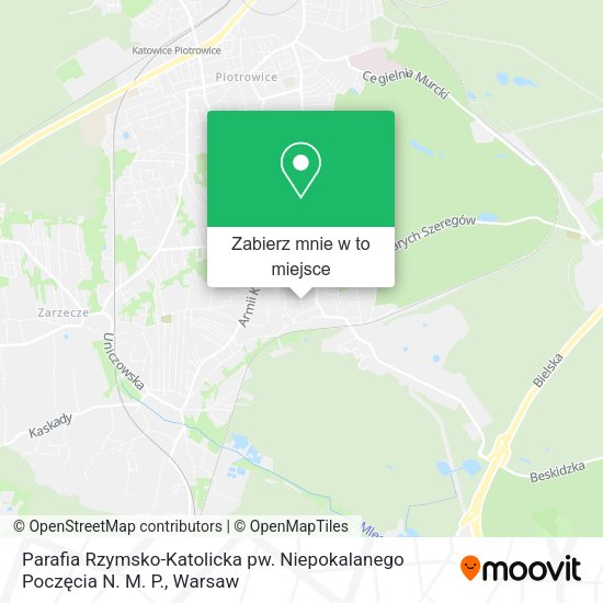 Mapa Parafia Rzymsko-Katolicka pw. Niepokalanego Poczęcia N. M. P.