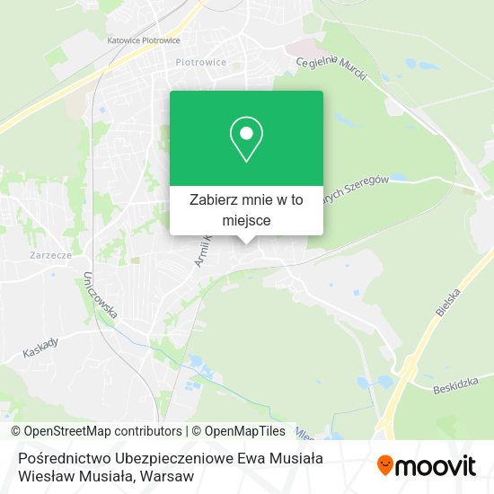 Mapa Pośrednictwo Ubezpieczeniowe Ewa Musiała Wiesław Musiała