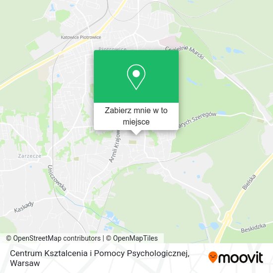 Mapa Centrum Ksztalcenia i Pomocy Psychologicznej