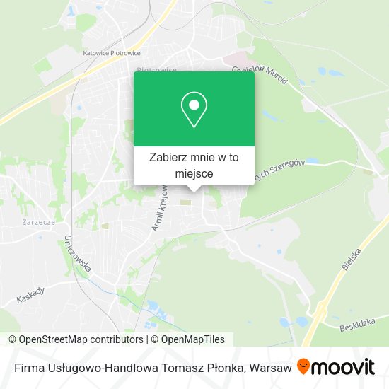 Mapa Firma Usługowo-Handlowa Tomasz Płonka