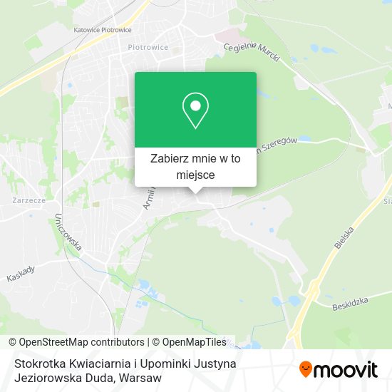 Mapa Stokrotka Kwiaciarnia i Upominki Justyna Jeziorowska Duda