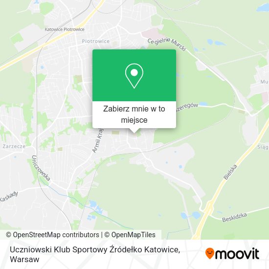 Mapa Uczniowski Klub Sportowy Źródełko Katowice