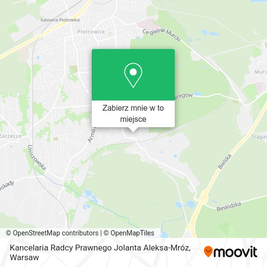 Mapa Kancelaria Radcy Prawnego Jolanta Aleksa-Mróz