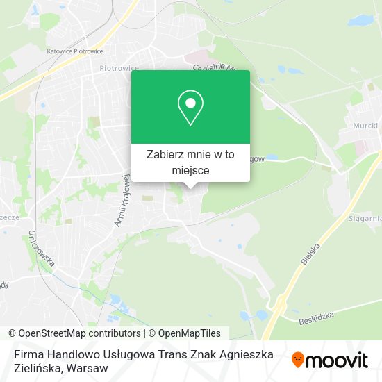 Mapa Firma Handlowo Usługowa Trans Znak Agnieszka Zielińska