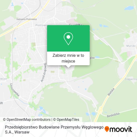 Mapa Przedsiębiorstwo Budowlane Przemysłu Węglowego S.A.