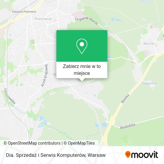 Mapa Dia. Sprzedaż i Serwis Komputerów