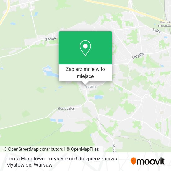 Mapa Firma Handlowo-Turystyczno-Ubezpieczeniowa Mysłowice