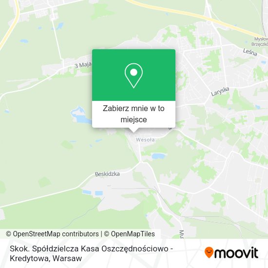 Mapa Skok. Spółdzielcza Kasa Oszczędnościowo - Kredytowa