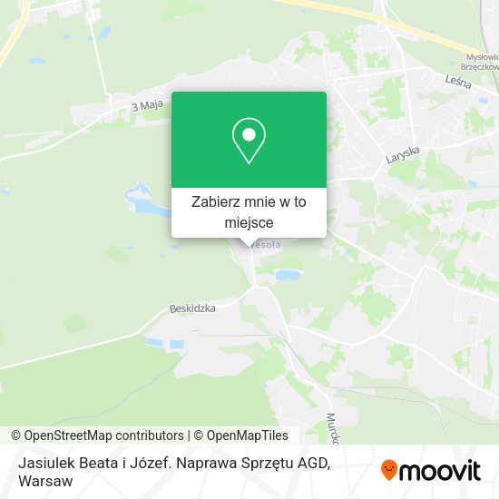 Mapa Jasiulek Beata i Józef. Naprawa Sprzętu AGD