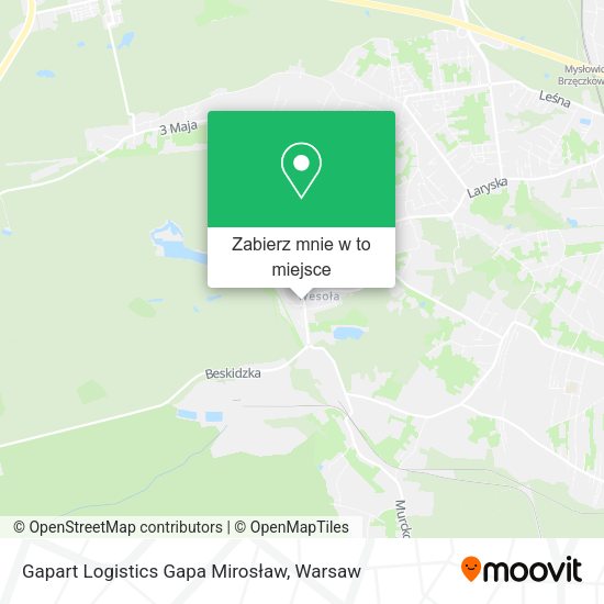 Mapa Gapart Logistics Gapa Mirosław