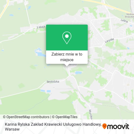 Mapa Karina Rylska Zakład Krawiecki Usługowo Handlowy