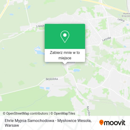 Mapa Ehrle Myjnia Samochodowa - Mysłowice Wesoła