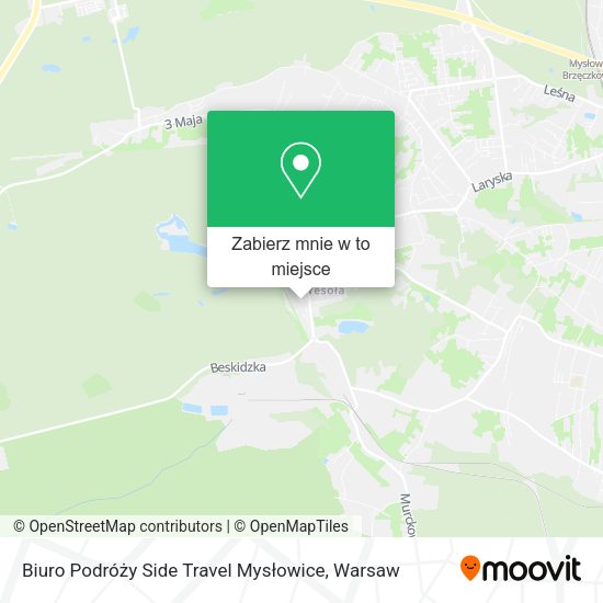 Mapa Biuro Podróży Side Travel Mysłowice