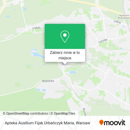 Mapa Apteka Auxilium Fijak Urbańczyk Maria