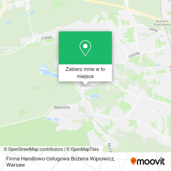 Mapa Firma Handlowo-Usługowa Bożena Wąsowicz