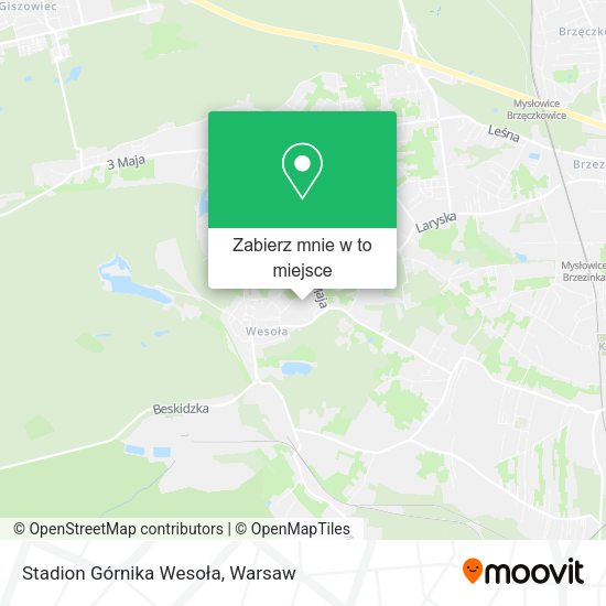 Mapa Stadion Górnika Wesoła