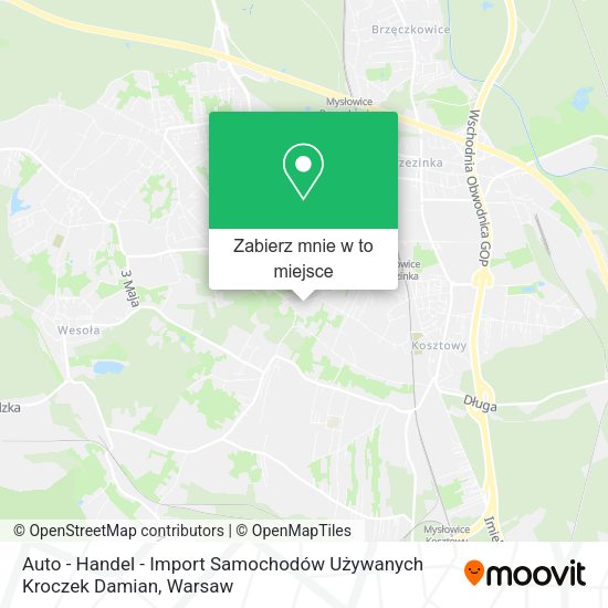 Mapa Auto - Handel - Import Samochodów Używanych Kroczek Damian