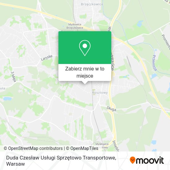 Mapa Duda Czesław Usługi Sprzętowo Transportowe