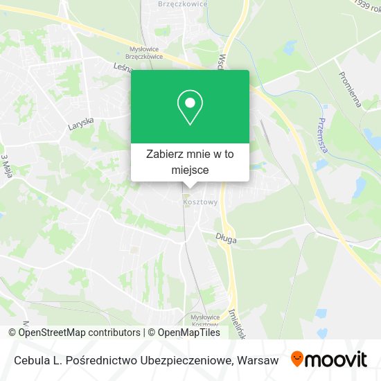 Mapa Cebula L. Pośrednictwo Ubezpieczeniowe