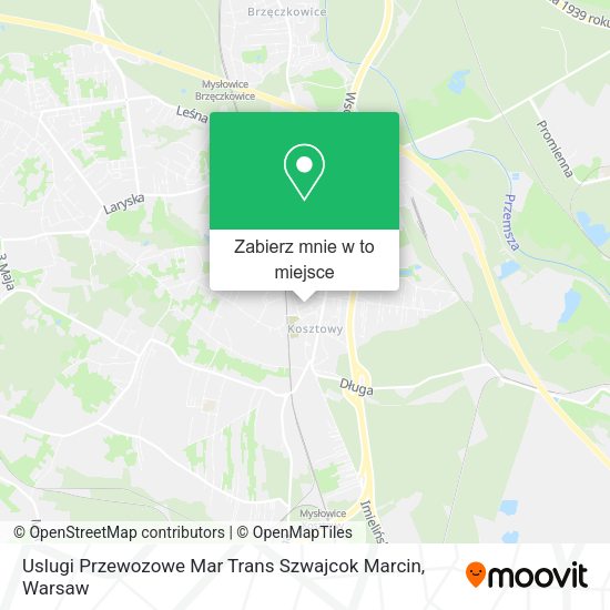 Mapa Uslugi Przewozowe Mar Trans Szwajcok Marcin