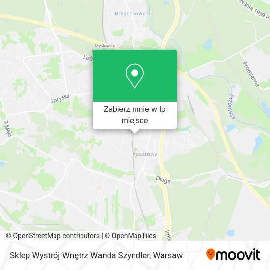 Mapa Sklep Wystrój Wnętrz Wanda Szyndler