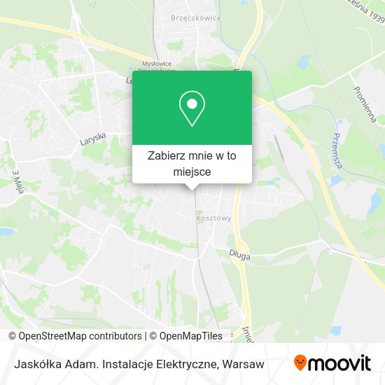 Mapa Jaskółka Adam. Instalacje Elektryczne