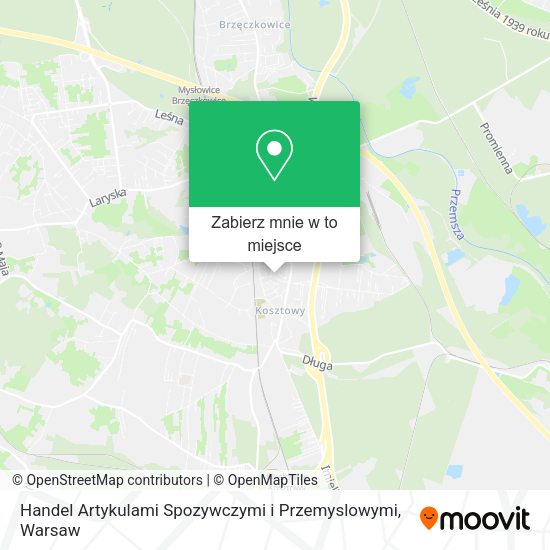 Mapa Handel Artykulami Spozywczymi i Przemyslowymi