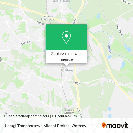 Mapa Usługi Transportowe Michał Proksa