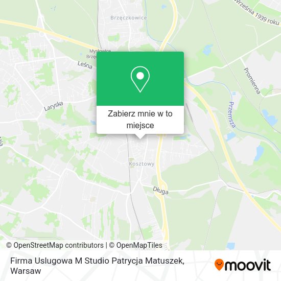 Mapa Firma Uslugowa M Studio Patrycja Matuszek