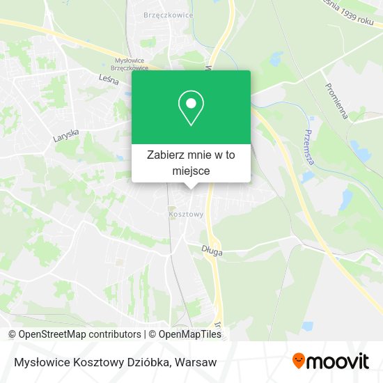 Mapa Mysłowice Kosztowy Dzióbka