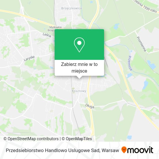 Mapa Przedsiebiorstwo Handlowo Uslugowe Sad