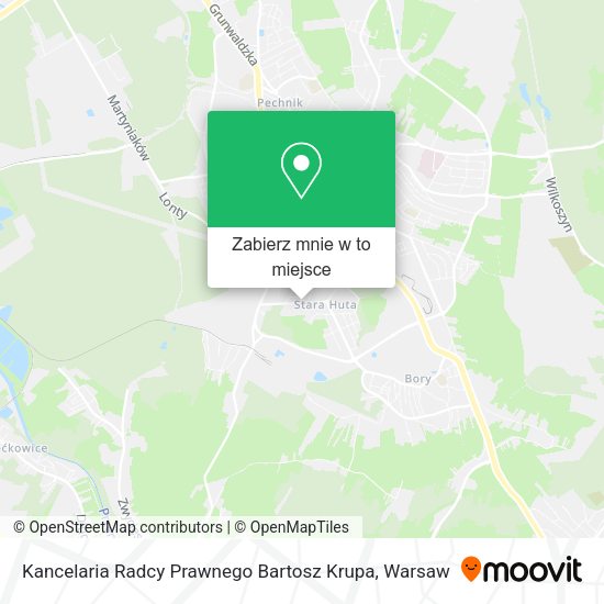 Mapa Kancelaria Radcy Prawnego Bartosz Krupa