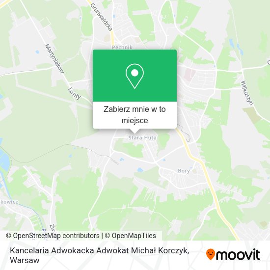 Mapa Kancelaria Adwokacka Adwokat Michał Korczyk