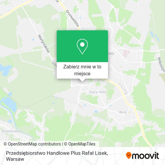 Mapa Przedsiębiorstwo Handlowe Plus Rafał Lisek