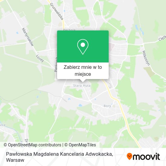 Mapa Pawłowska Magdalena Kancelaria Adwokacka