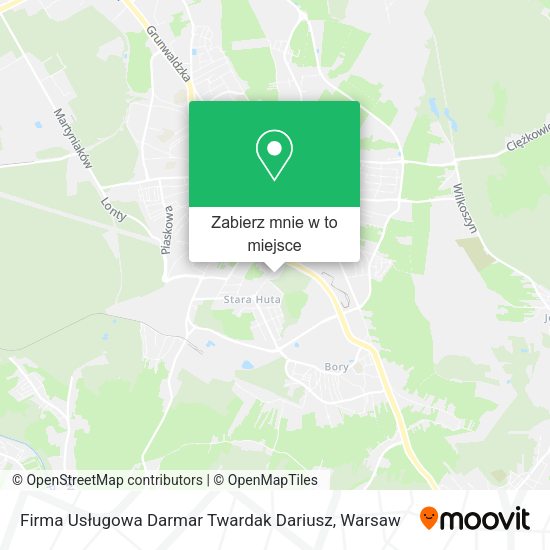 Mapa Firma Usługowa Darmar Twardak Dariusz