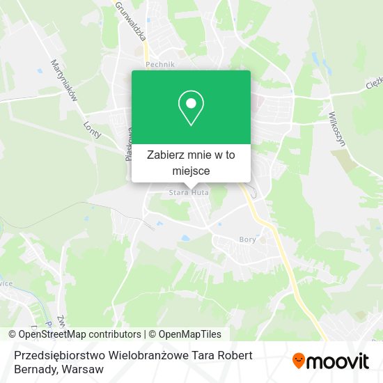 Mapa Przedsiębiorstwo Wielobranżowe Tara Robert Bernady