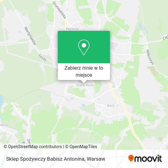 Mapa Sklep Spożywczy Babisz Antonina