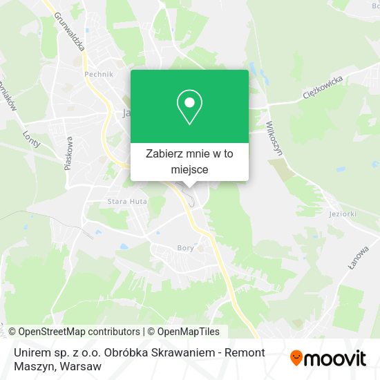 Mapa Unirem sp. z o.o. Obróbka Skrawaniem - Remont Maszyn