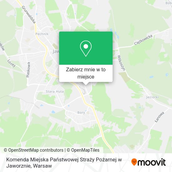 Mapa Komenda Miejska Państwowej Straży Pożarnej w Jaworznie