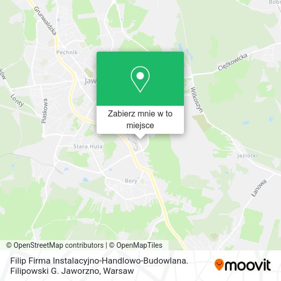 Mapa Filip Firma Instalacyjno-Handlowo-Budowlana. Filipowski G. Jaworzno